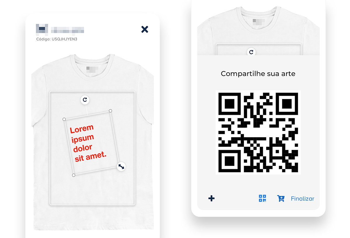 QR code and art printing flow interface
